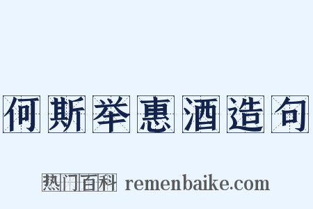 何斯举惠酒造句是什么意思的图片